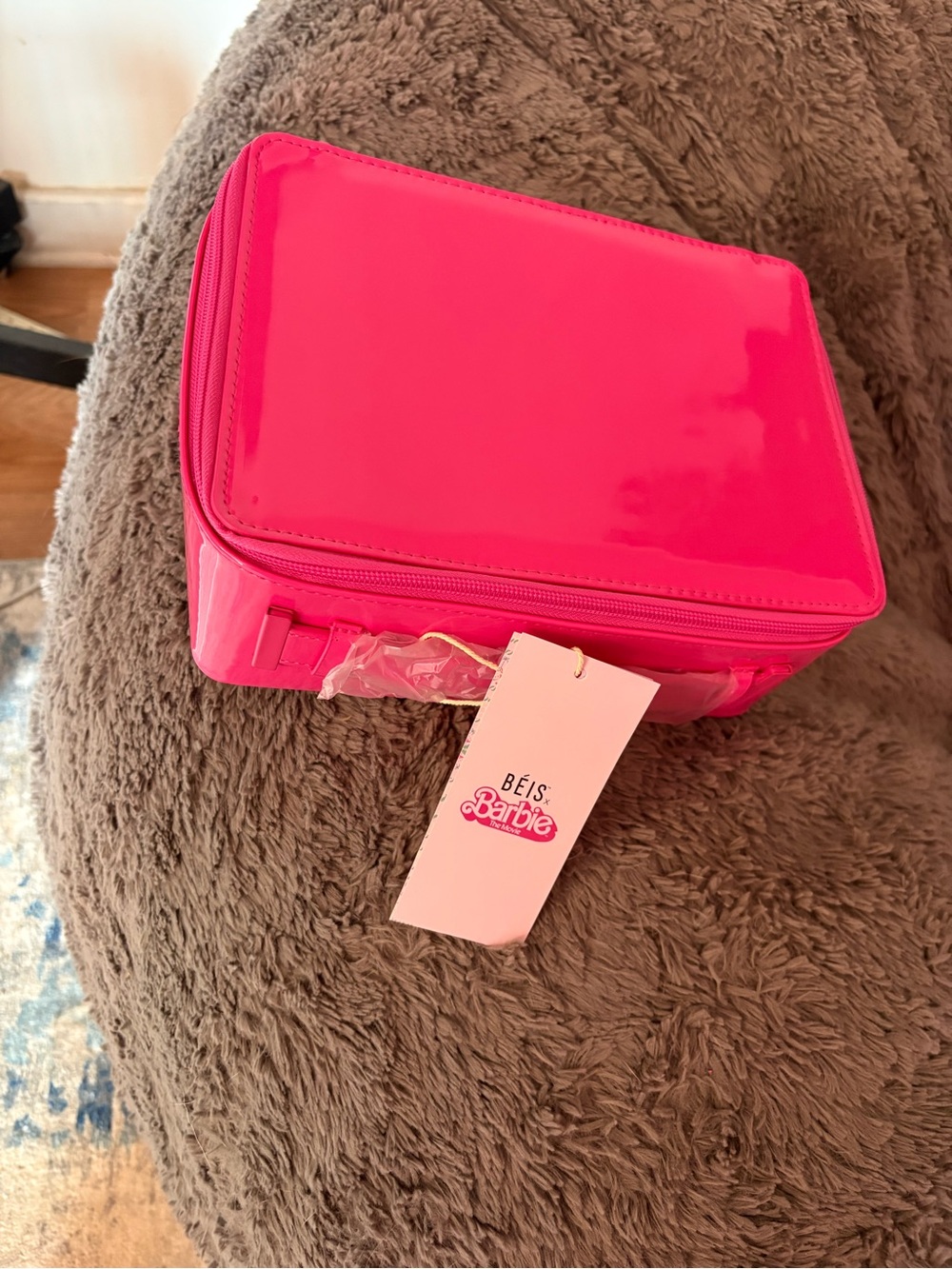 BEIS x Barbie Hot Pink Cosmetic Case